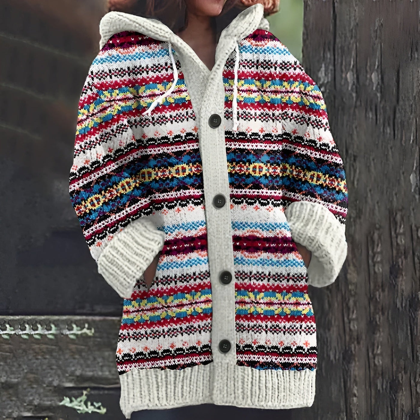 Lila | Warm Woolen Cardigan