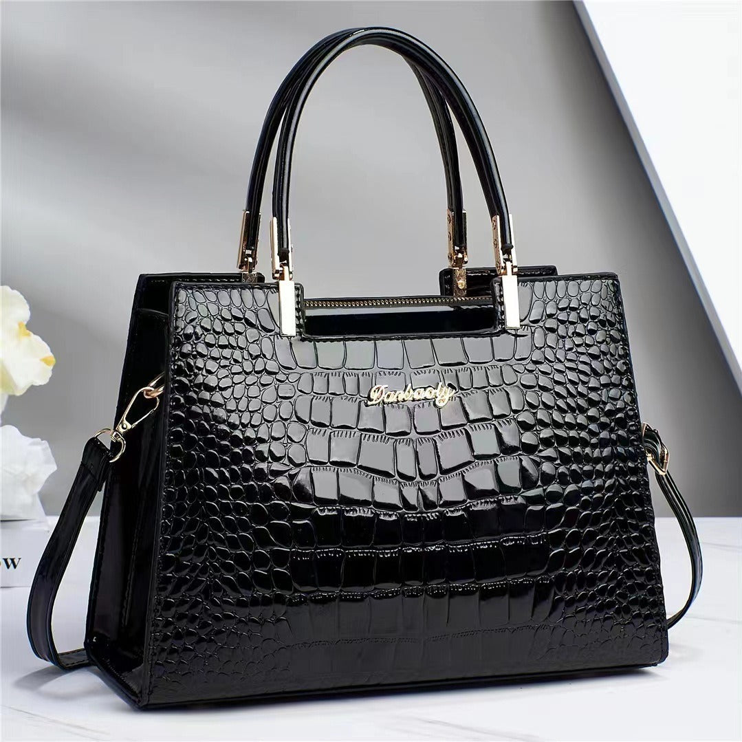 Brooklyn™ - Stylish Crocodile Pattern Leather Handbag