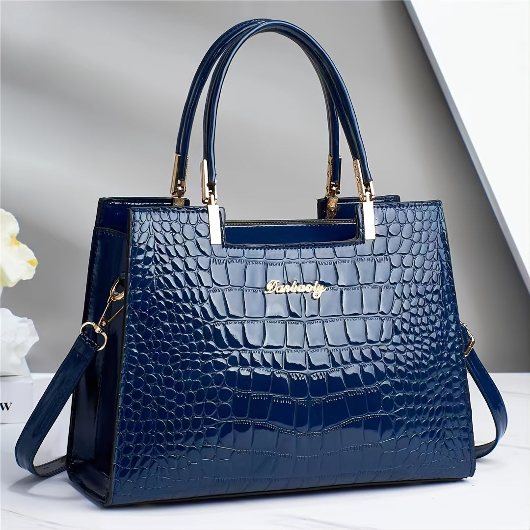 Brooklyn™ - Stylish Crocodile Pattern Leather Handbag