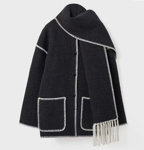 Sophia | Elegant Scarf Coat