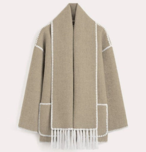 Sophia | Elegant Scarf Coat