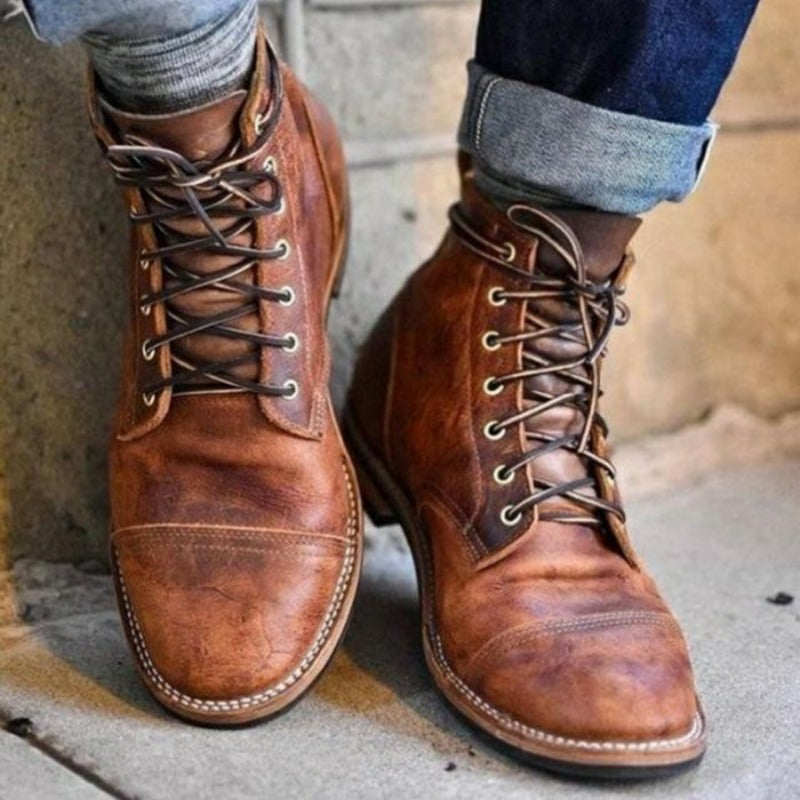 Henry™ - Retro Style Vegan Leather Boots