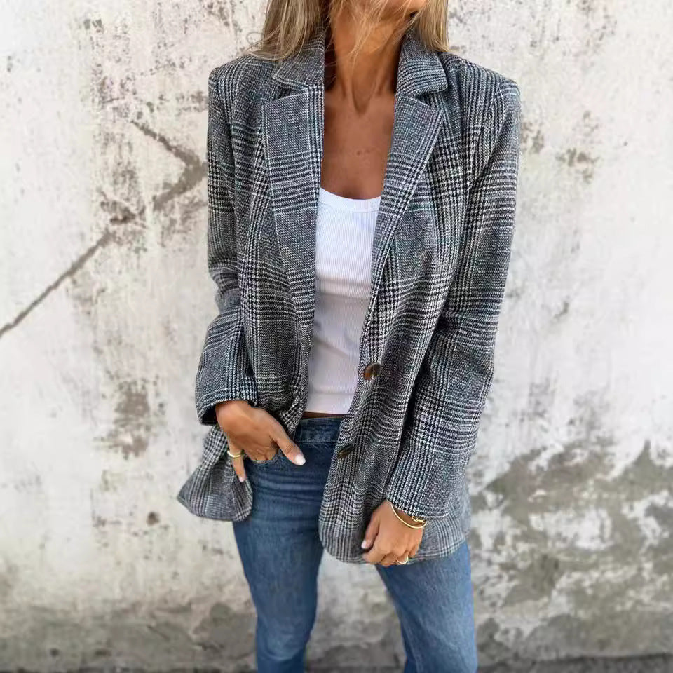 Camille | Timeless Plaid Blazer