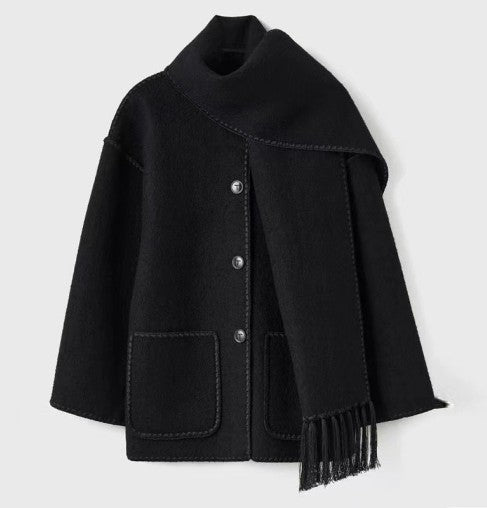 Sophia | Elegant Scarf Coat