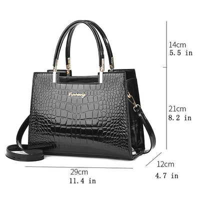 Brooklyn™ - Stylish Crocodile Pattern Leather Handbag