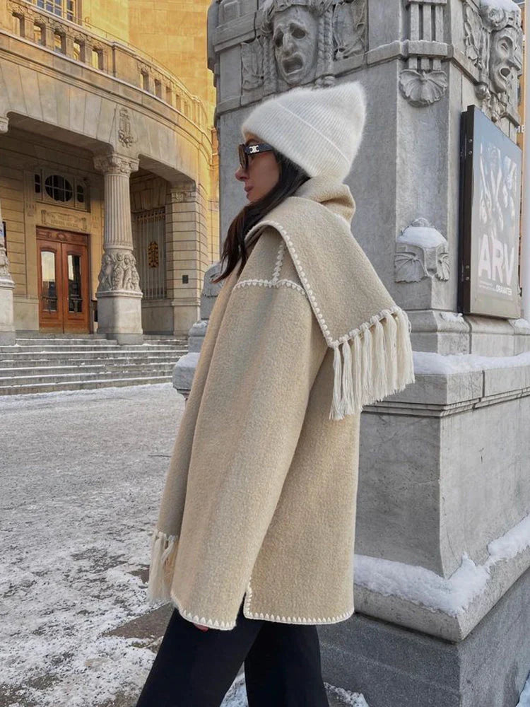 Sophia | Elegant Scarf Coat